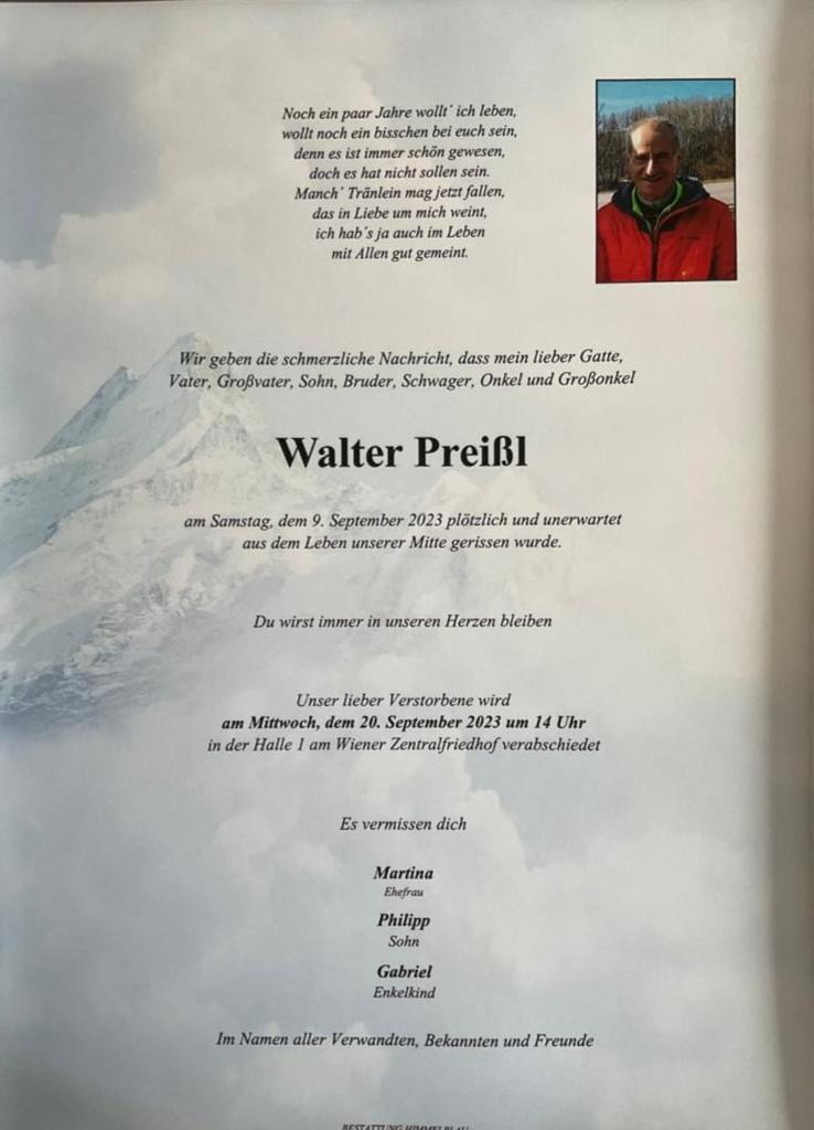 Walter Preißl †